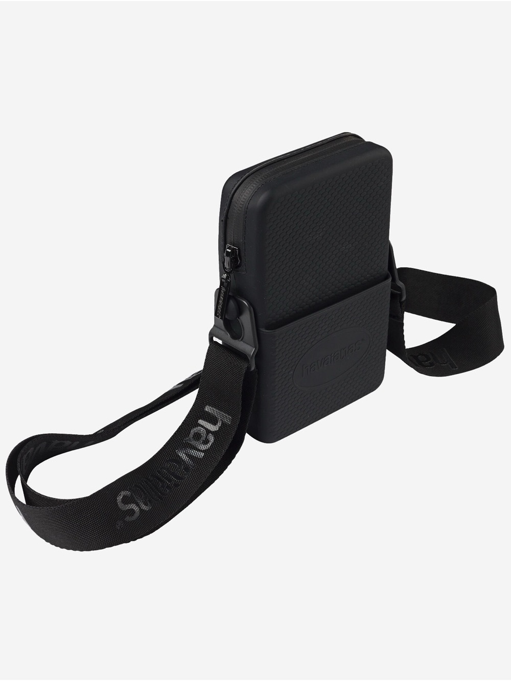 Havianas Street Bag Black Silicone Crossbody Phone Bag Travel Organizer - Picture 2 of 6